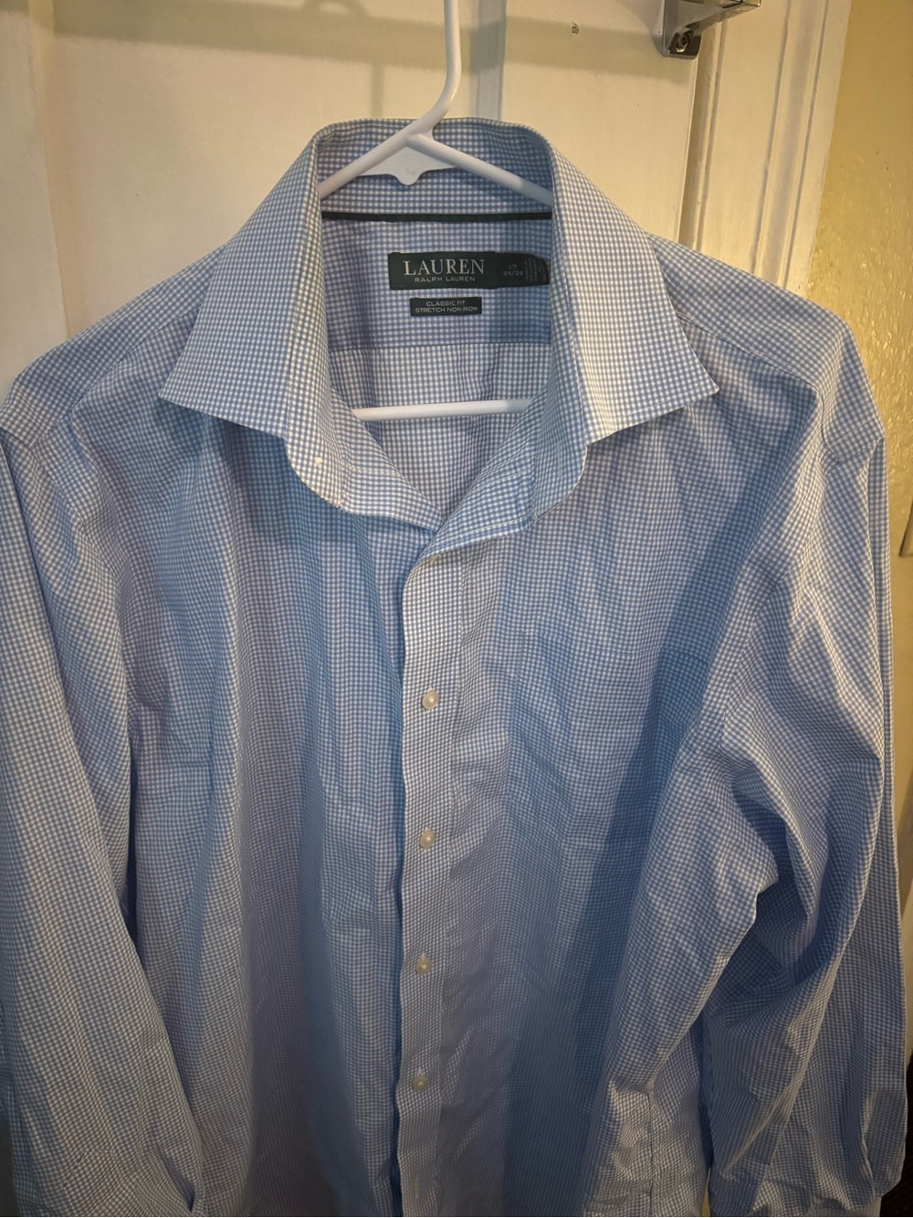 Ralph Lauren Light Blue Micro-Check Dress Shirt